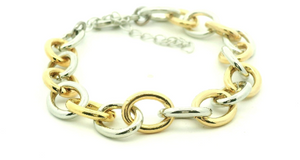 Sterling Silver and Gold Fill Chain Link Bracelet