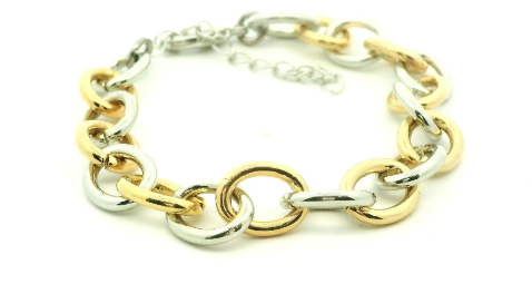 Sterling Silver and Gold Fill Chain Link Bracelet