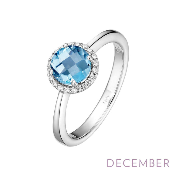 Lafonn December Birthstone Ring with Halo