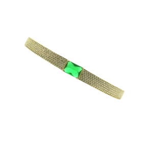 Gold Filled Emerald CZ Bangle