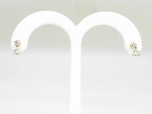 14k Yellow Gold Diamond (0.55ct) Dangle Drop Stud Earrings