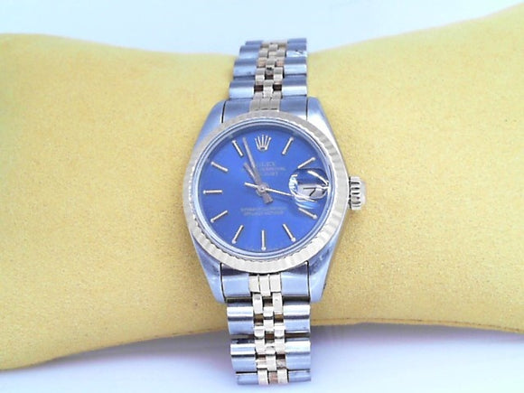 Ladies' Rolex Datejust Two-Tone with Blue Dial