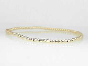 Gold Filled 2mm Beaded Stretch Bracelet