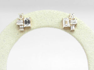 14k Yellow Gold Lab Diamond 1.25ct Emerald Cut 4-Stone Stud Earrings
