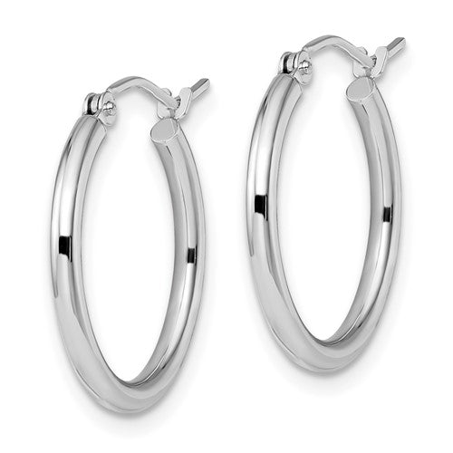 White Gold Polished Hoop