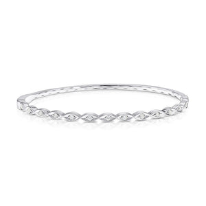 14K WG .30 CTW Diamond Bangle #17394