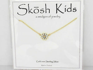 Skosh Kids Enamel Daisy Gold Plated Necklace