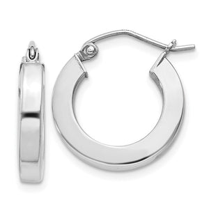 Sterling Silver Square Tube Hoops