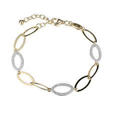 Charles Garnier Oblong Link CZ Bracelet