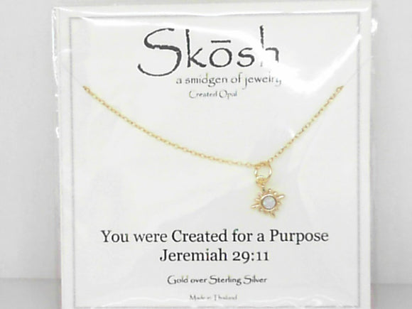 Skosh Gold Plated Opal Starburst Necklace