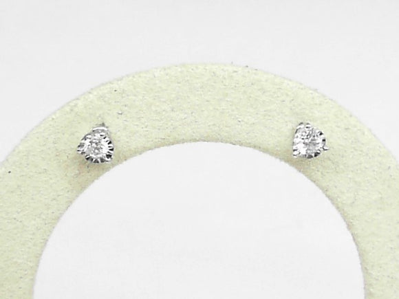 Lab Grown Sterling Silver Diamond Studs
