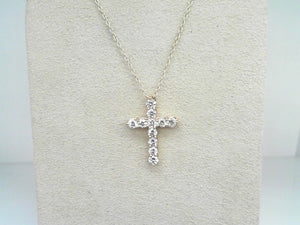 Yellow Gold Diamond Cross Necklace