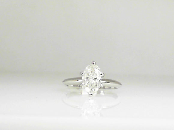 White Gold 1.20 CT Tiffany Oval Solitaire