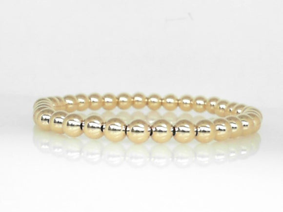 Gold Filled 5mm Beaded Stretch Bracelet
