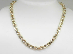 Yellow Gold 3.25mm Rope Chain 20"