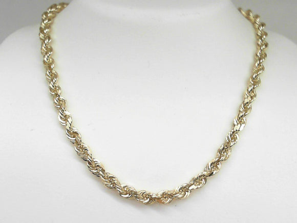 Yellow Gold 3.25mm Rope Chain 20