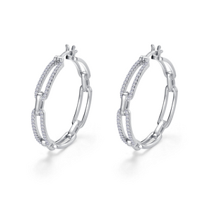 Lafonn Paperclip Hoop Earrings