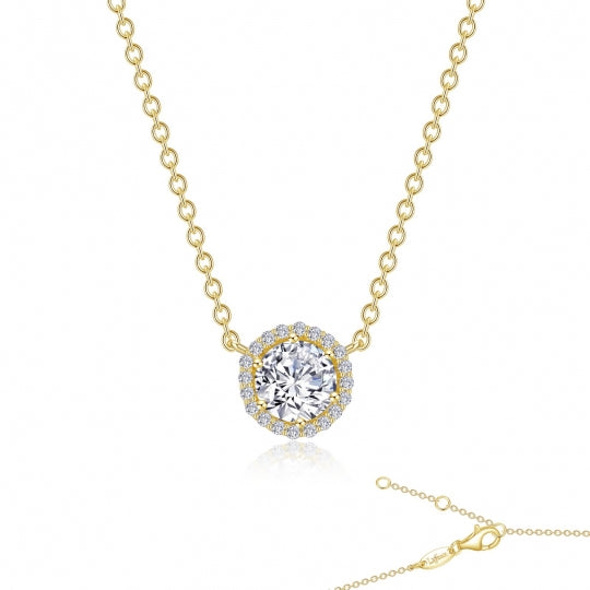 Lafonn Simulated Diamond Solitaire Necklace with Halo