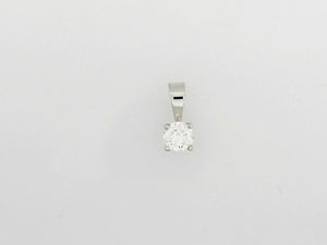 White Gold Lab Grown Diamond Solitaire Pendant