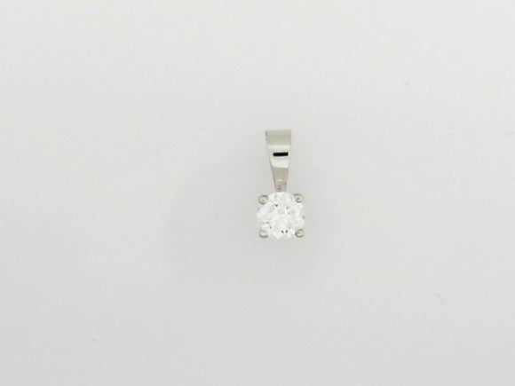 White Gold Lab Grown Diamond Solitaire Pendant