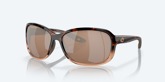 Costa Seadrift Shiny Tortoise Fade with Copper Silver Mirror