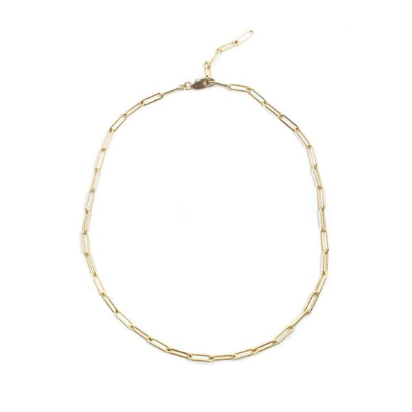 Gold Filled Paperclip Chain 18.5